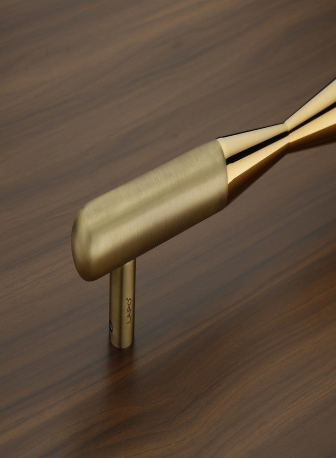 LAPO مقبض لابو من الفولاذ المقاوم للصدأ بلمسة نهائية ذهبية عتيقة، طوله 18 بوصة | مقبض سحب ودفع شديد التحمل للأبواب الخشبية والزجاجية | تصميم أنيق للمنزل والمكتب | عبوة من قطعة واحدة، ضمان لمدة 3 سنوات - Image 3